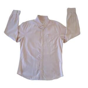 GAP Mens Slim Fit Medium Pink Heavy Cotton Long Sleeve Button Down Casual Shirt